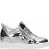 Sneakersy na ukrytym koturnie Fashion&Sport silver