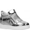 Sneakersy na ukrytym koturnie Fashion&Sport silver